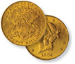 Liberty Double Eagle Type III "Twenty Dollars" Gold Coins