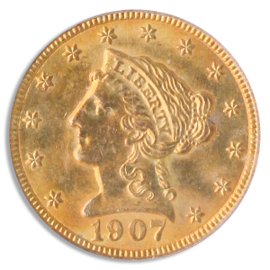 1907 $2.50 Liberty PCGS MS64 CAC