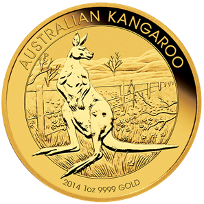 1 oz Australian Gold Kangaroo Coin (Dates Vary, BU) 1 oz Australian Gold Kangaroo Coin (Dates Vary, BU)