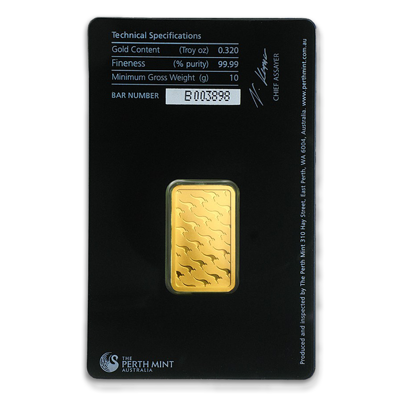 10 gram Perth Mint Gold Bar (New w/assay, Types Vary) 10 gram Perth Mint Gold Bar (New w/assay, Types Vary)