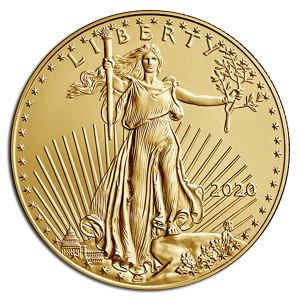 1/2 oz American Gold Eagle Coin (BU, Dates Vary)
