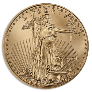 1/4 oz American Gold Eagle Coin (BU, Dates Vary)
