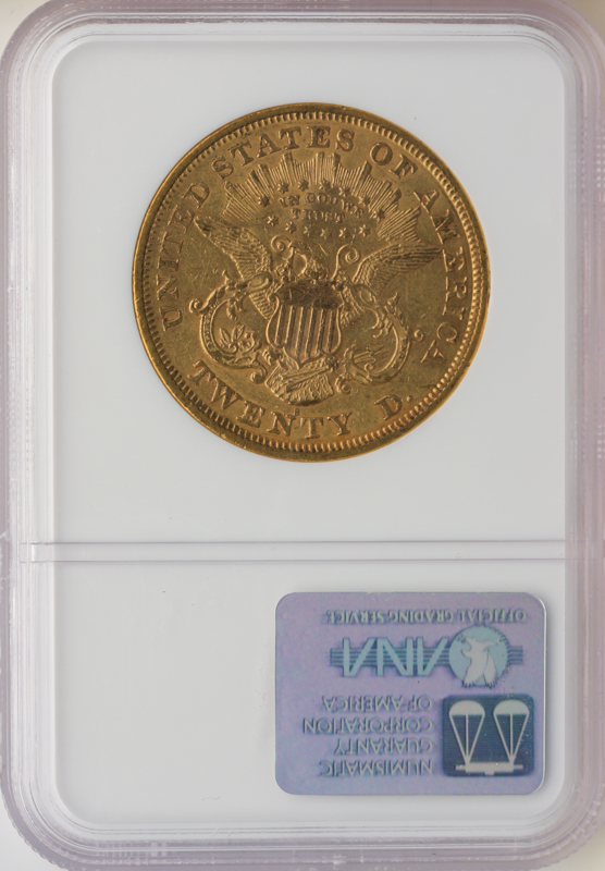 1873-S $20 Liberty Closed 3 NGC AU55