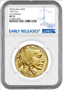 2023 1 oz. Gold Buffalo NGC Early Releases obverse slab