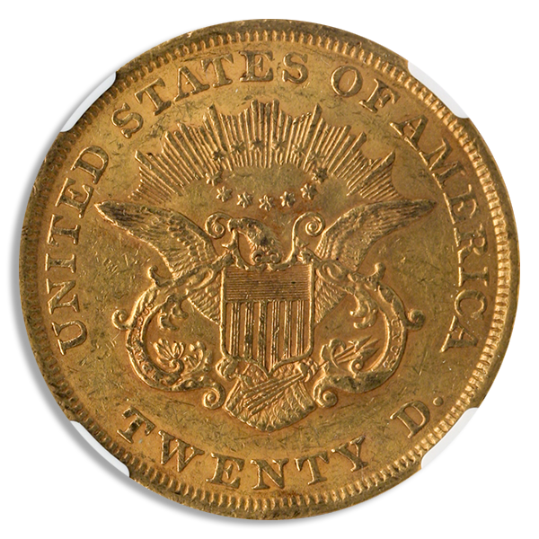 1852 $20 Liberty NGC AU55 CAC + 1852 $20 Liberty NGC AU55 CAC +