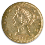 1895-S $5 Liberty NGC AU58