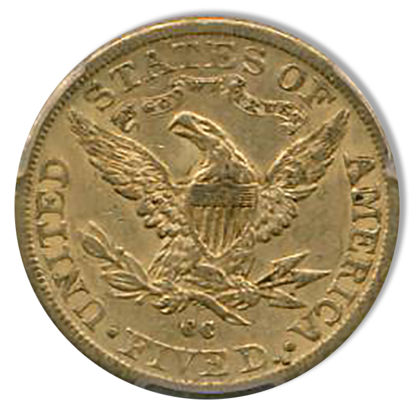 1891-CC $5 Liberty PCGS AU55 CAC 1891-CC $5 Liberty PCGS AU55 CAC