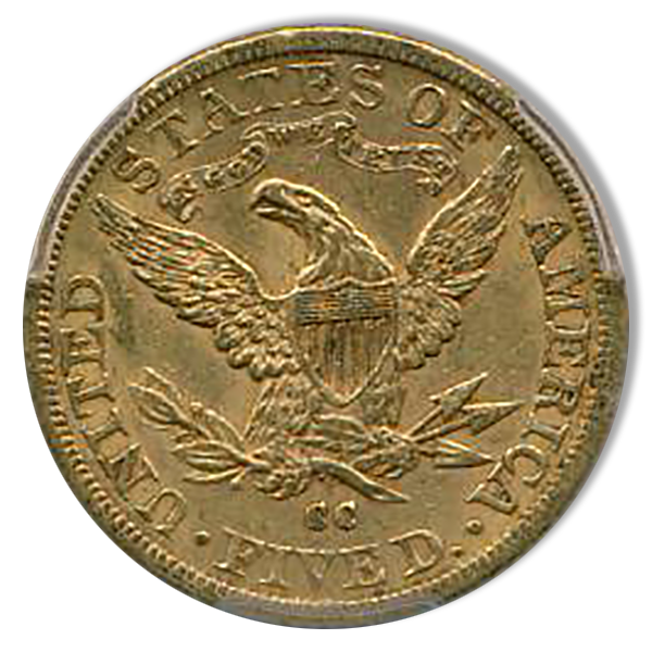 1891-CC $5 Liberty PCGS AU58 CAC 1891-CC $5 Liberty PCGS AU58 CAC