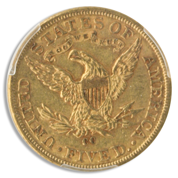 1893-CC $5 Liberty PCGS AU58 CAC 1893-CC $5 Liberty PCGS AU58 CAC