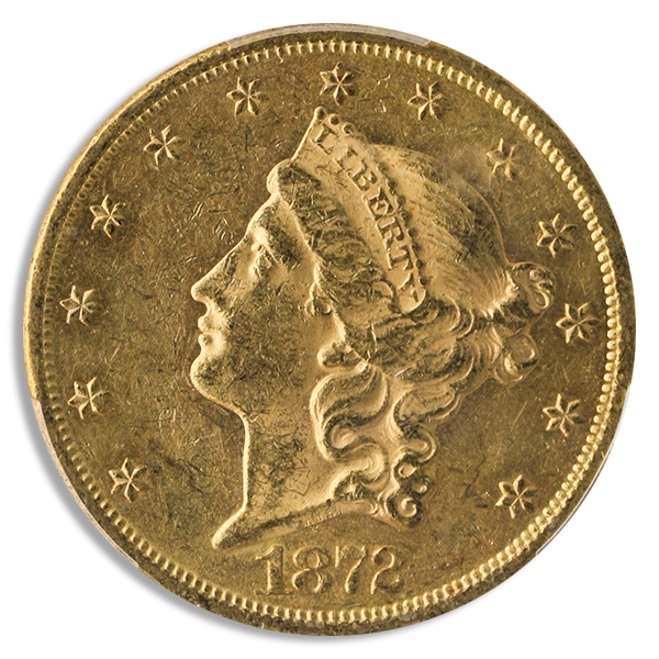 1872 $20 Liberty PCGS MS60 CAC