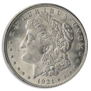 1921 $1 Morgan Dollar BU
