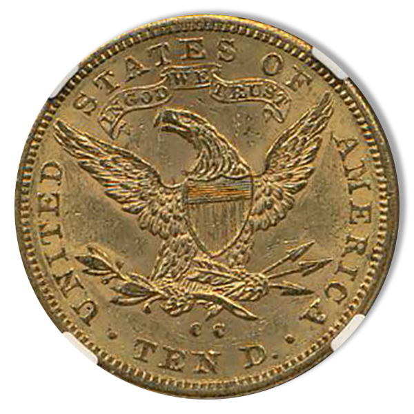 1891-CC $10 Liberty NGC MS61 CAC 1891-CC $10 Liberty NGC MS61 CAC