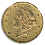 1872 $20 Liberty NGC MS60 CAC