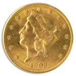 1903-S $20 Liberty PCGS MS63 CAC